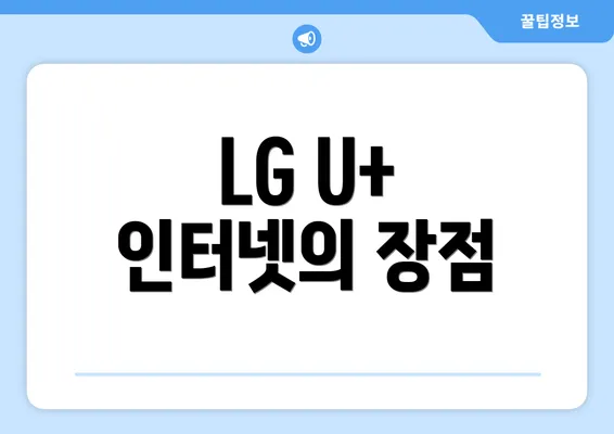 LG U+ 인터넷의 장점