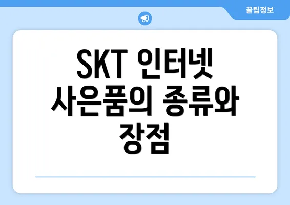 SKT 인터넷 사은품의 종류와 장점