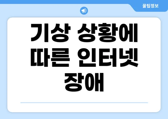 기상 상황에 따른 인터넷 장애