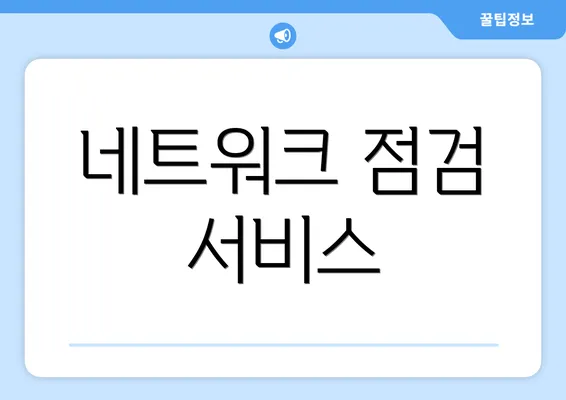 네트워크 점검 서비스