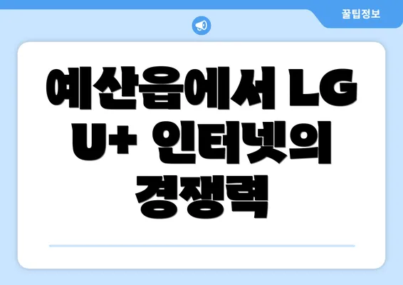 예산읍에서 LG U+ 인터넷의 경쟁력