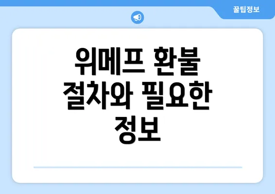 위메프 환불 절차와 필요한 정보