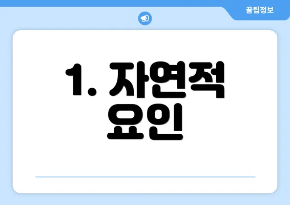 1. 자연적 요인