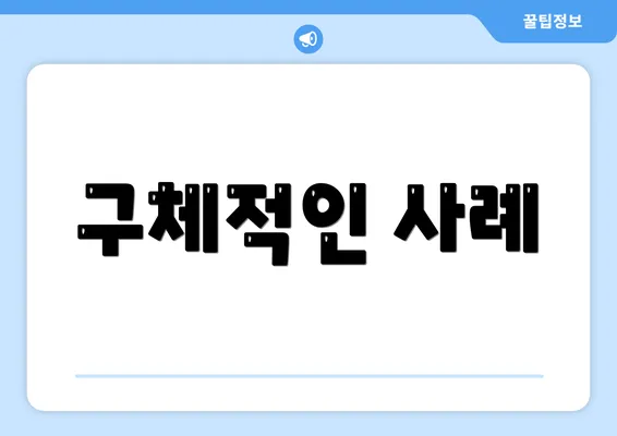구체적인 사례
