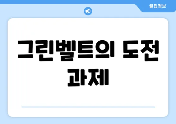 그린벨트의 도전 과제