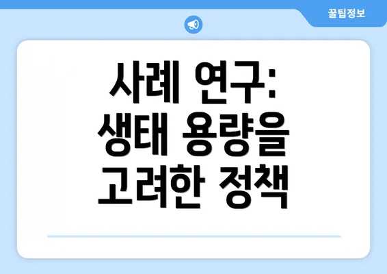 사례 연구: 생태 용량을 고려한 정책