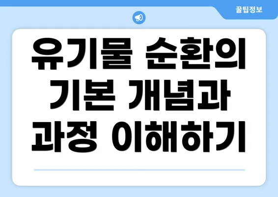 유기물 순환의 기본 개념과 과정 이해하기