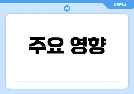 주요 영향
