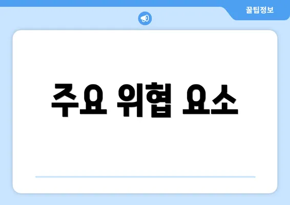 주요 위협 요소