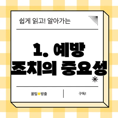 1. 예방 조치의 중요성