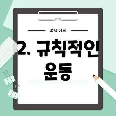 2. 규칙적인 운동