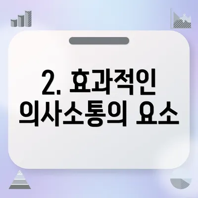 2. 효과적인 의사소통의 요소