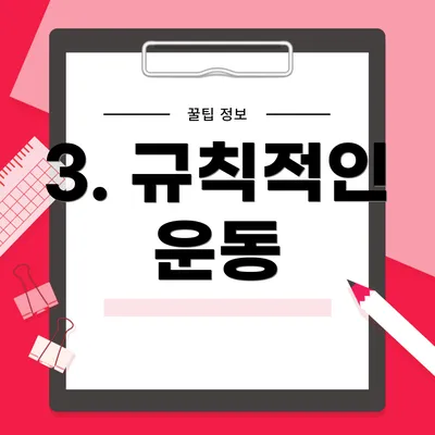 3. 규칙적인 운동