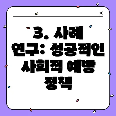 3. 사례 연구: 성공적인 사회적 예방 정책