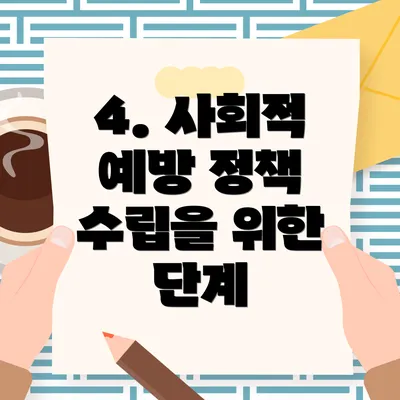 4. 사회적 예방 정책 수립을 위한 단계