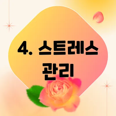 4. 스트레스 관리