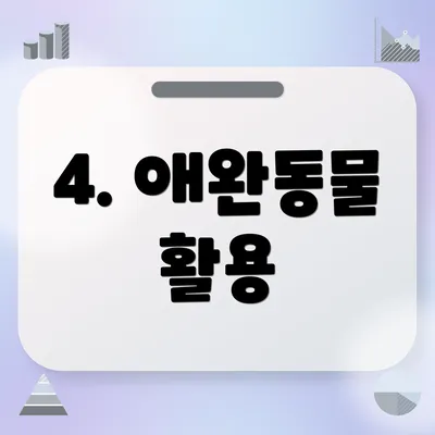 4. 애완동물 활용