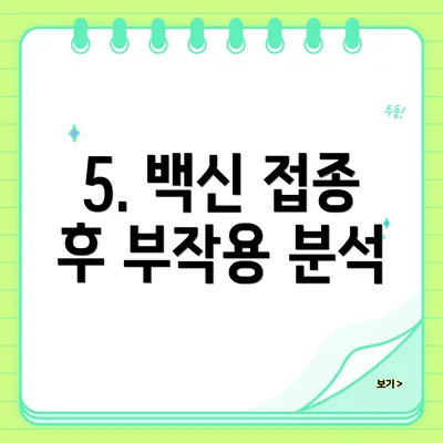 5. 백신 접종 후 부작용 분석