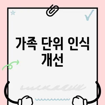 가족 단위 인식 개선