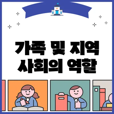 가족 및 지역 사회의 역할