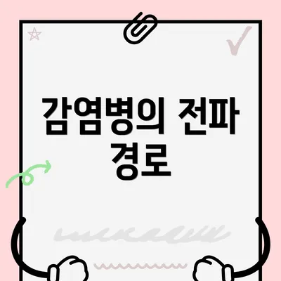 감염병의 전파 경로