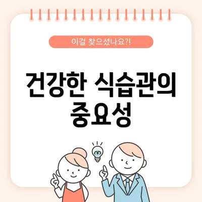 건강한 식습관의 중요성