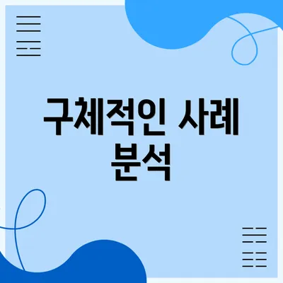 구체적인 사례 분석