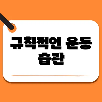 규칙적인 운동 습관