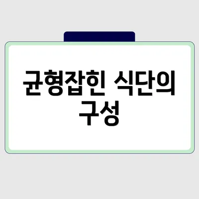 균형잡힌 식단의 구성