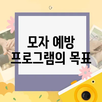 모자 예방 프로그램의 목표