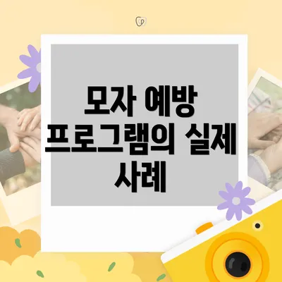 모자 예방 프로그램의 실제 사례