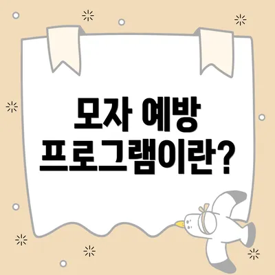 모자 예방 프로그램이란?