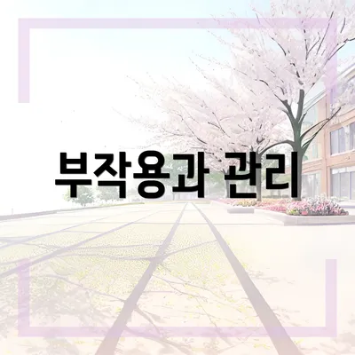부작용과 관리