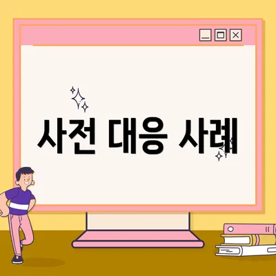 사전 대응 사례