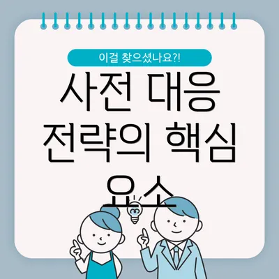 사전 대응 전략의 핵심 요소