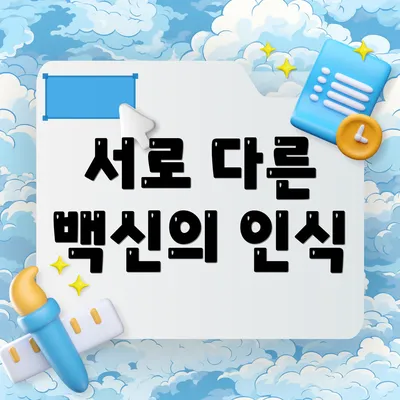 서로 다른 백신의 인식