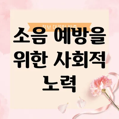 소음 예방을 위한 사회적 노력