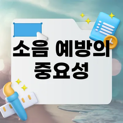 소음 예방의 중요성