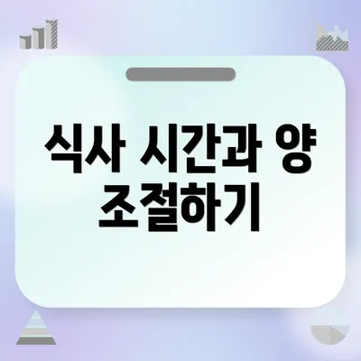 식사 시간과 양 조절하기