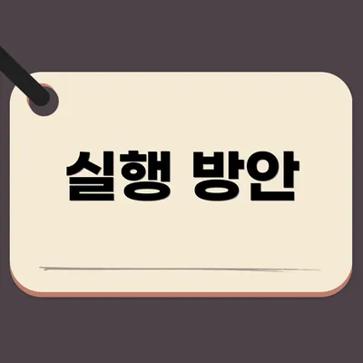 실행 방안