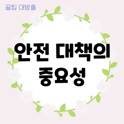 안전 대책의 중요성