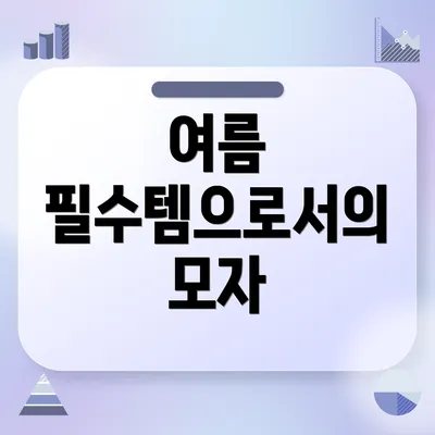 여름 필수템으로서의 모자