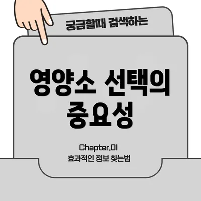 영양소 선택의 중요성