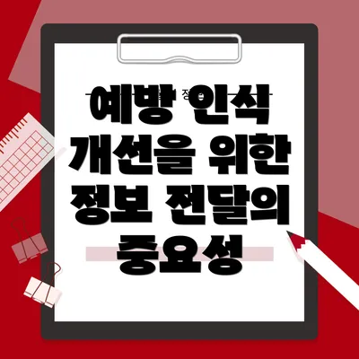 예방 인식 개선을 위한 정보 전달의 중요성