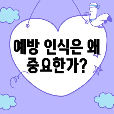 예방 인식은 왜 중요한가?