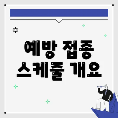 예방 접종 스케줄 개요