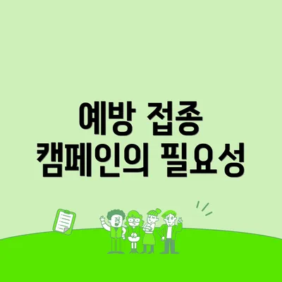 예방 접종 캠페인의 필요성