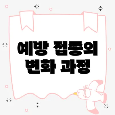 예방 접종의 변화 과정