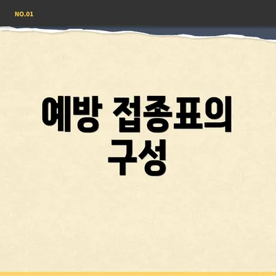 예방 접종표의 구성