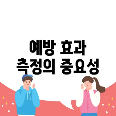 예방 효과 측정의 중요성